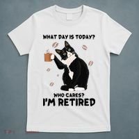 Retired Funny Cat Retirement T-Shirt thumb 5