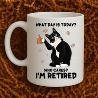 Retired Funny Cat Retirement Coffee Mug thumb 2