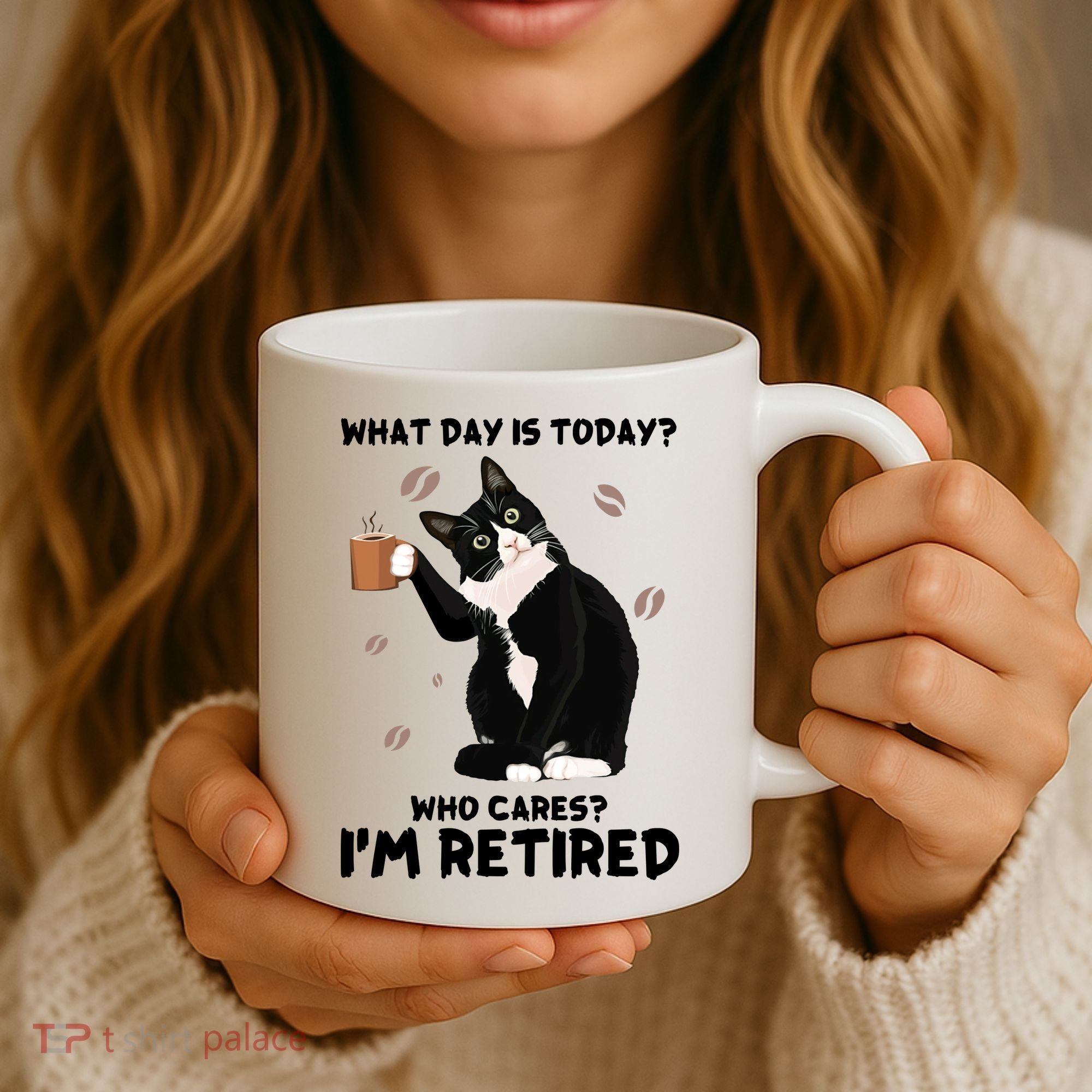 Retired Funny Cat Retirement Coffee Mug