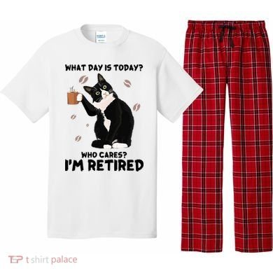 Retired Funny Cat Retirement Pajama Set