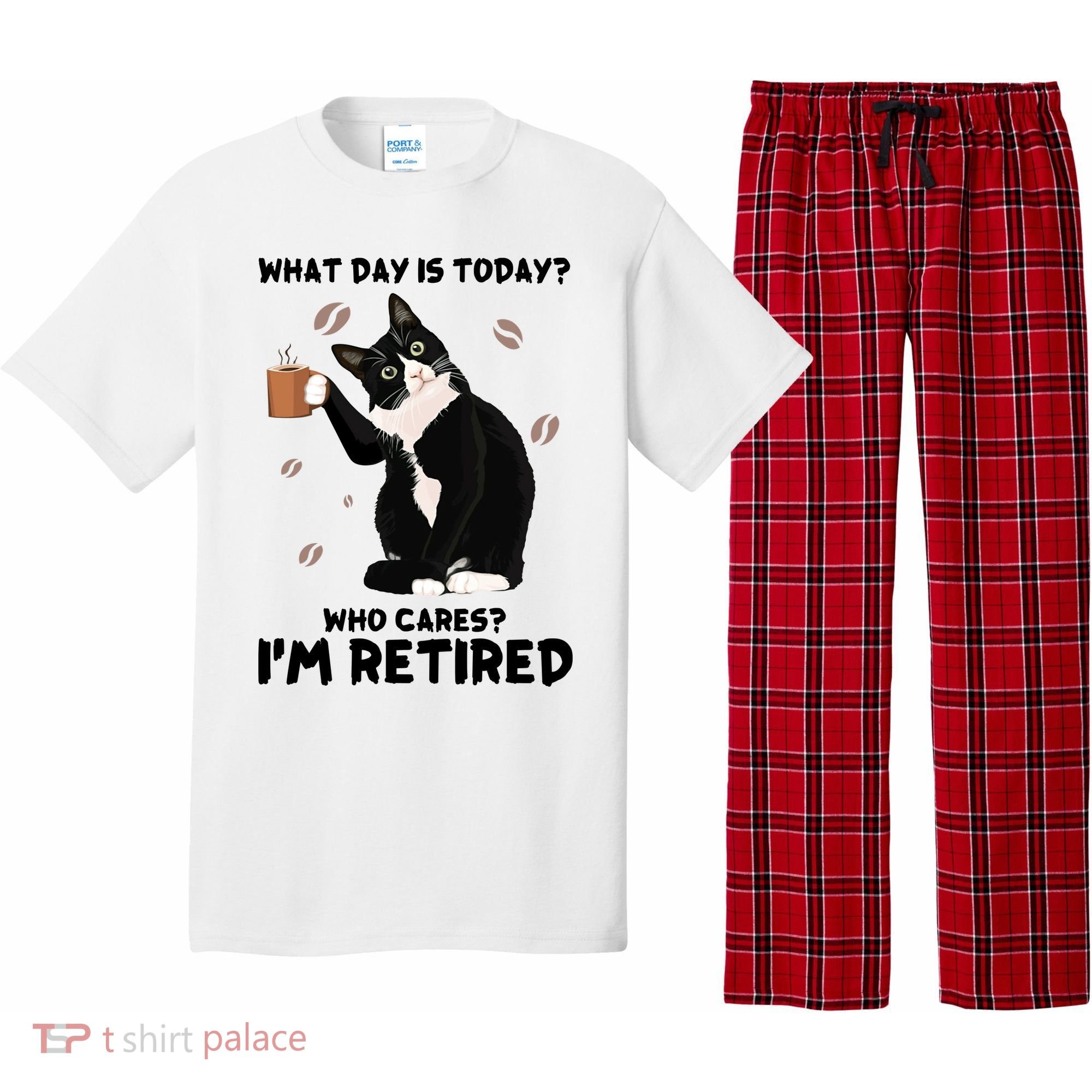 Retired Funny Cat Retirement Pajama Set