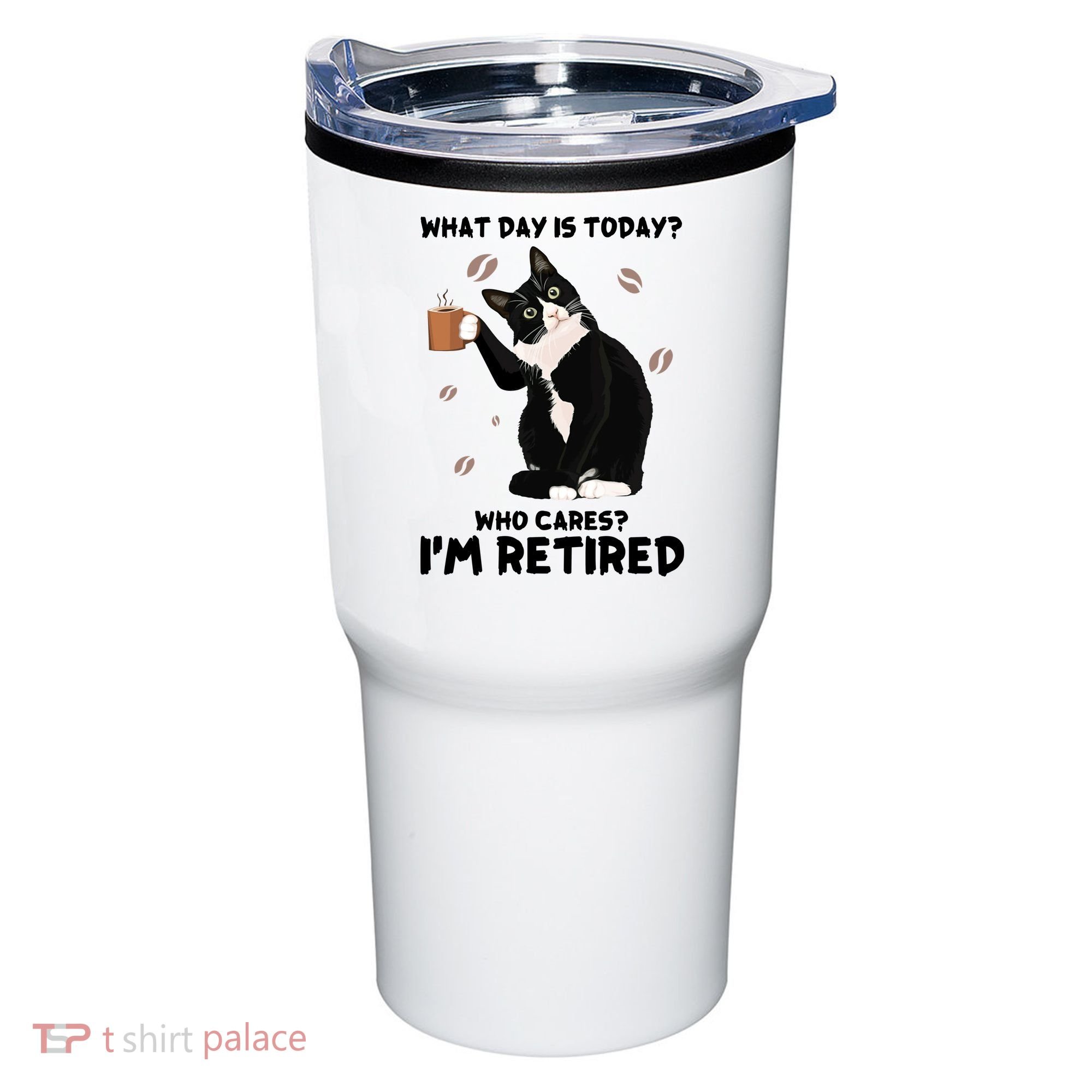 Retired Funny Cat Retirement Tumbler