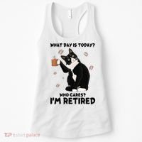 Retired Funny Cat Retirement Women's Tank Top thumb 0
