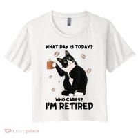 Retired Funny Cat Retirement Women's Crop Top Tee thumb 0