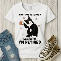 Retired Funny Cat Retirement Women's T-Shirt thumb 3