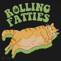 Rolling Fatties Cat Retro Kitty Kitten Meow Doggie Tank thumb 4