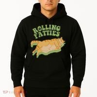 Rolling Fatties Cat Retro Kitty Kitten Meow Hoodie thumb 2