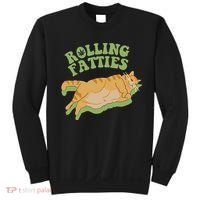 Rolling Fatties Cat Retro Kitty Kitten Meow Sweatshirt thumb 0