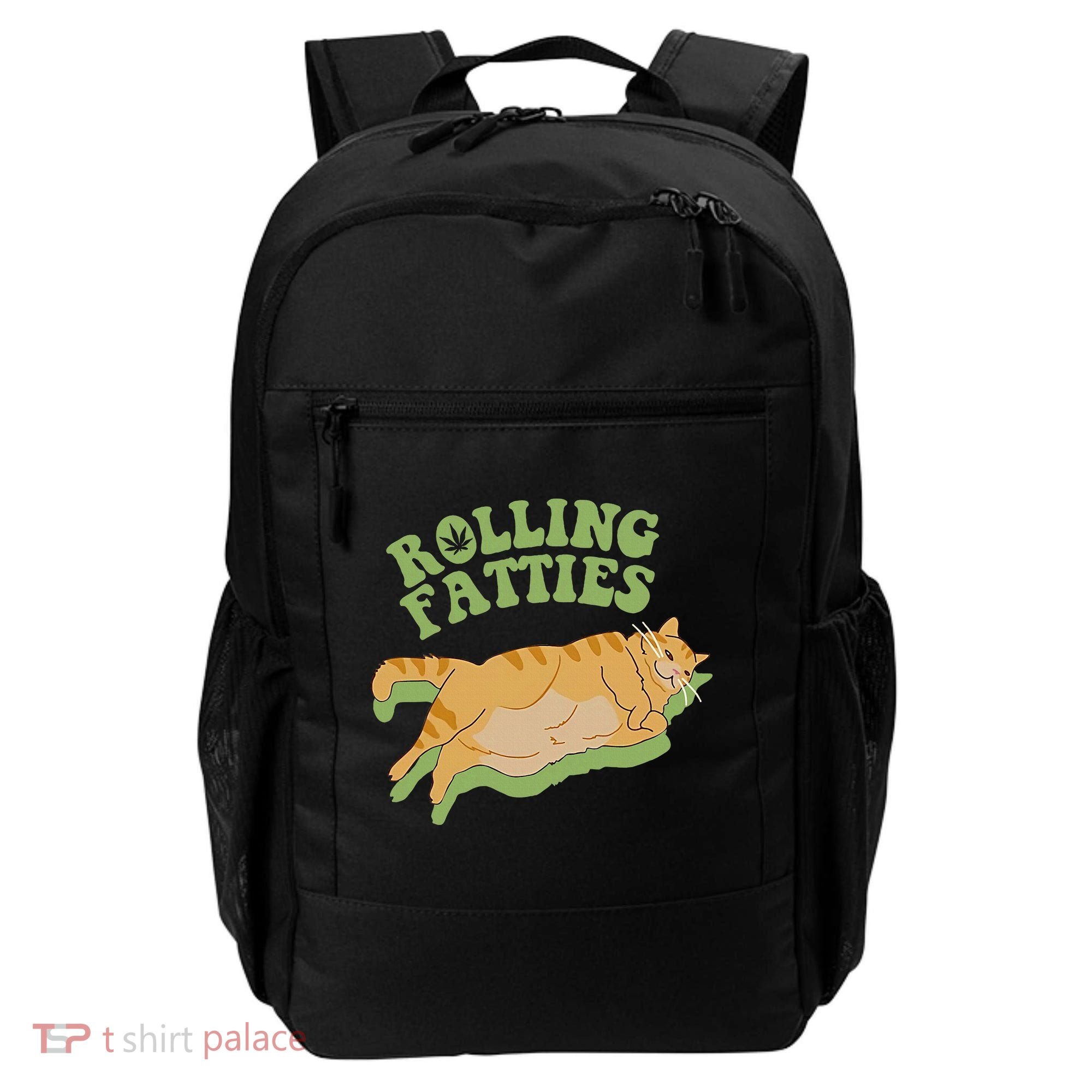 Rolling Fatties Cat Retro Kitty Kitten Meow Backpack