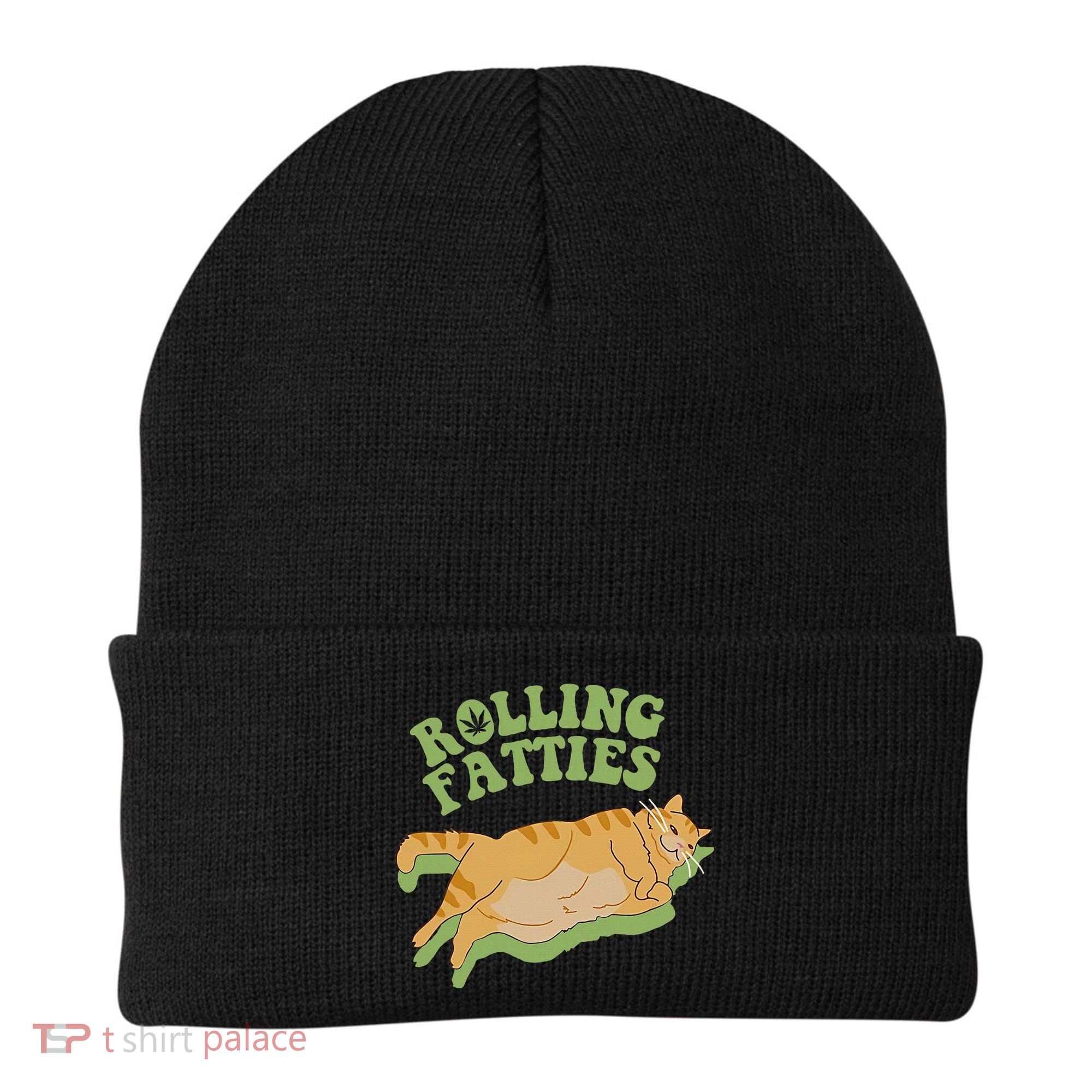 Rolling Fatties Cat Retro Kitty Kitten Meow Beanie