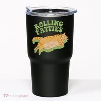 Rolling Fatties Cat Retro Kitty Kitten Meow Tumbler thumb 0