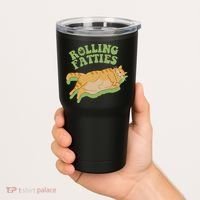 Rolling Fatties Cat Retro Kitty Kitten Meow Tumbler thumb 2