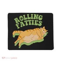 Rolling Fatties Cat Retro Kitty Kitten Meow Mousepad thumb 0