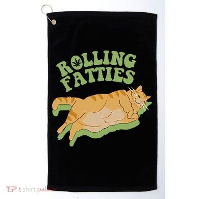 Rolling Fatties Cat Retro Kitty Kitten Meow Golf Towel