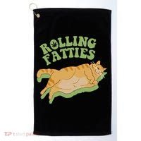 Rolling Fatties Cat Retro Kitty Kitten Meow Golf Towel thumb 0