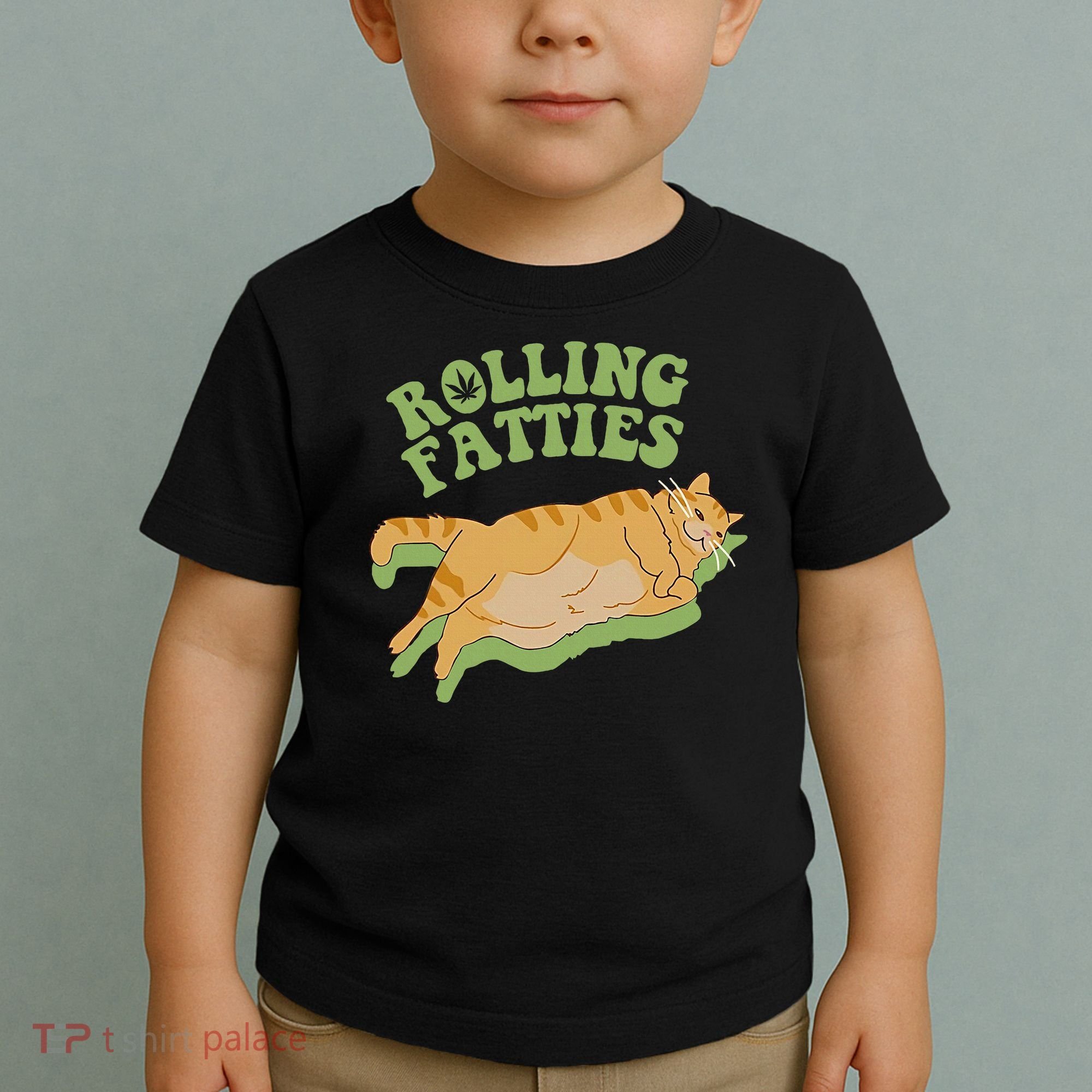 Rolling Fatties Cat Retro Kitty Kitten Meow Toddler T-Shirt