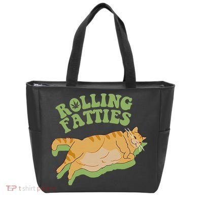 Rolling Fatties Cat Retro Kitty Kitten Meow Tote Bag