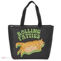Rolling Fatties Cat Retro Kitty Kitten Meow Tote Bag thumb 0