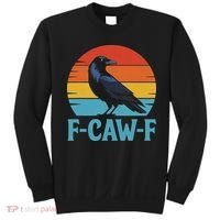 Retro F Caw F Black Bird Crow Funny Crow Lover Sweatshirt thumb 0