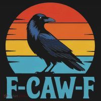 Retro F Caw F Black Bird Crow Funny Crow Lover Sweatshirt thumb 3