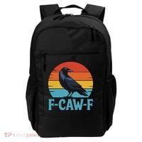 Retro F Caw F Black Bird Crow Funny Crow Lover Backpack thumb 0
