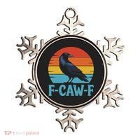 Retro F Caw F Black Bird Crow Funny Crow Lover Ornament thumb 0