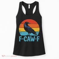 Retro F Caw F Black Bird Crow Funny Crow Lover Women's Tank Top thumb 0