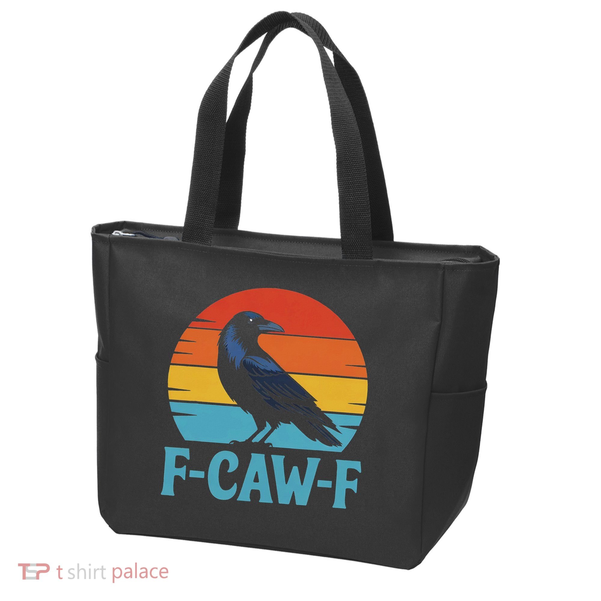 Retro F Caw F Black Bird Crow Funny Crow Lover Tote Bag