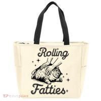 Rolling Fatties Cat Funny Cute Cat Lover Kitten Owner Kitty Tote Bag thumb 0