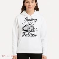 Rolling Fatties Cat Funny Cute Cat Lover Kitten Owner Kitty Hoodie thumb 5