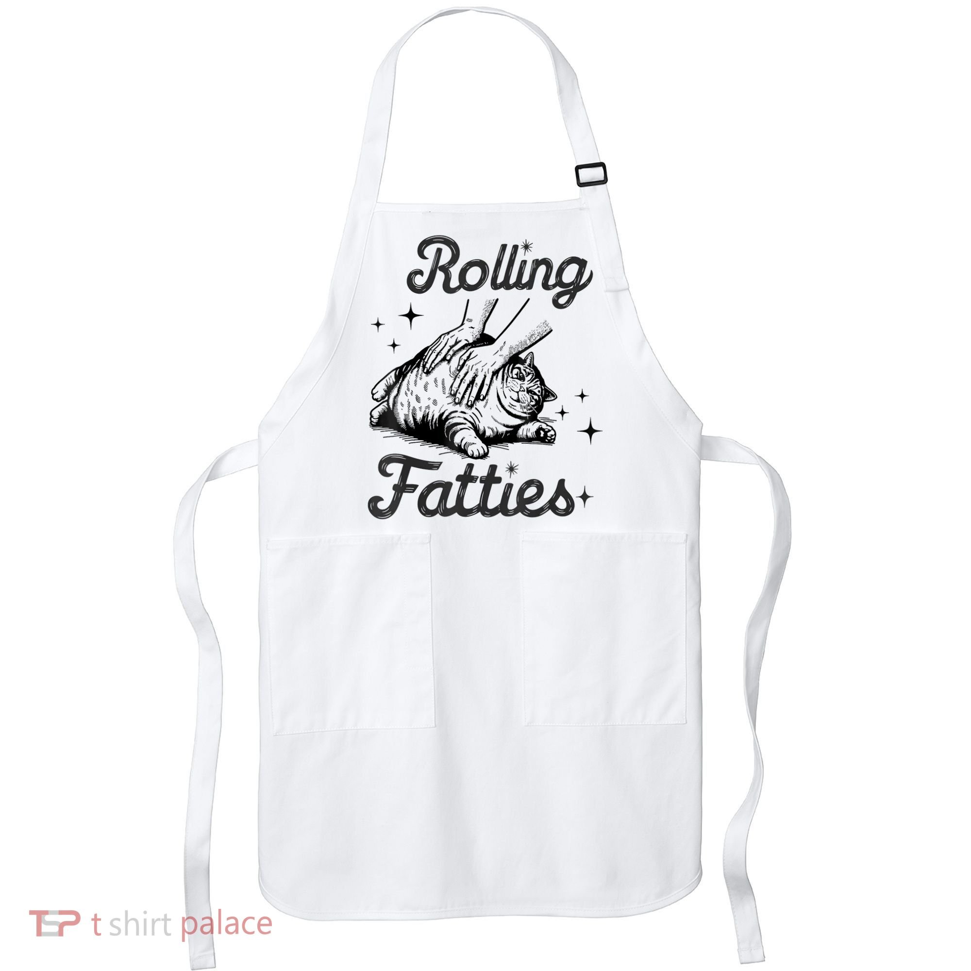 Rolling Fatties Cat Funny Cute Cat Lover Kitten Owner Kitty Apron