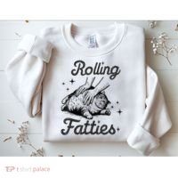 Rolling Fatties Cat Funny Cute Cat Lover Kitten Owner Kitty Sweatshirt thumb 2