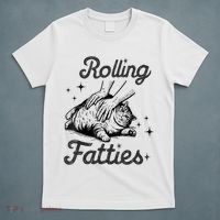 Rolling Fatties Cat Funny Cute Cat Lover Kitten Owner Kitty T-Shirt thumb 5