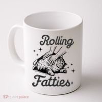 Rolling Fatties Cat Funny Cute Cat Lover Kitten Owner Kitty Coffee Mug thumb 0