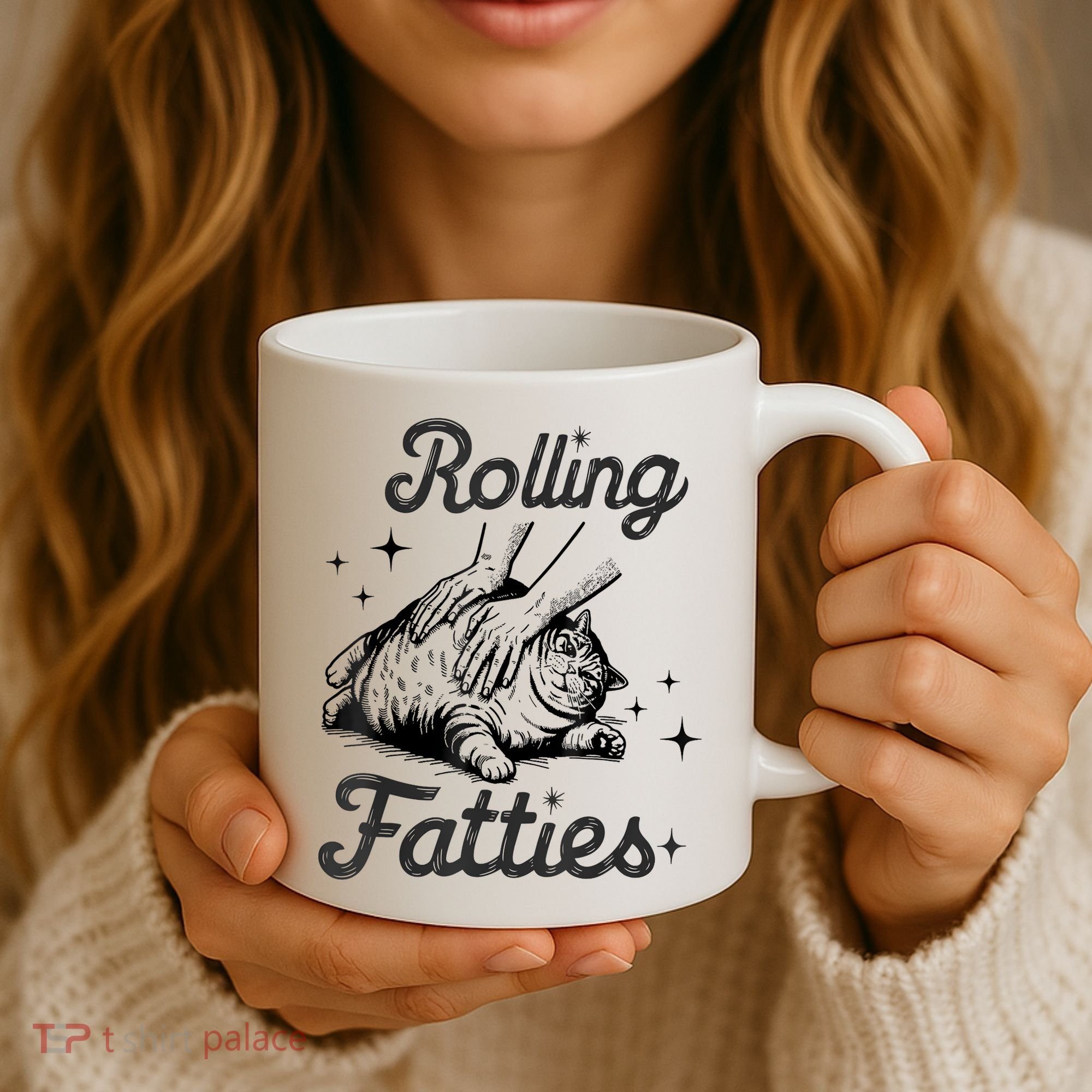 Rolling Fatties Cat Funny Cute Cat Lover Kitten Owner Kitty Coffee Mug