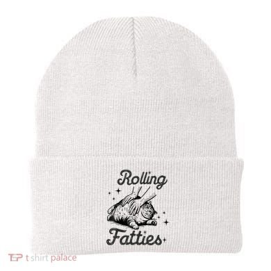 Rolling Fatties Cat Funny Cute Cat Lover Kitten Owner Kitty Beanie