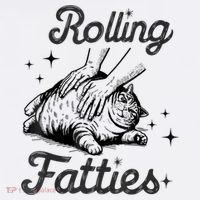 Rolling Fatties Cat Funny Cute Cat Lover Kitten Owner Kitty Women's Hoodie thumb 2