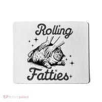 Rolling Fatties Cat Funny Cute Cat Lover Kitten Owner Kitty Mousepad thumb 0