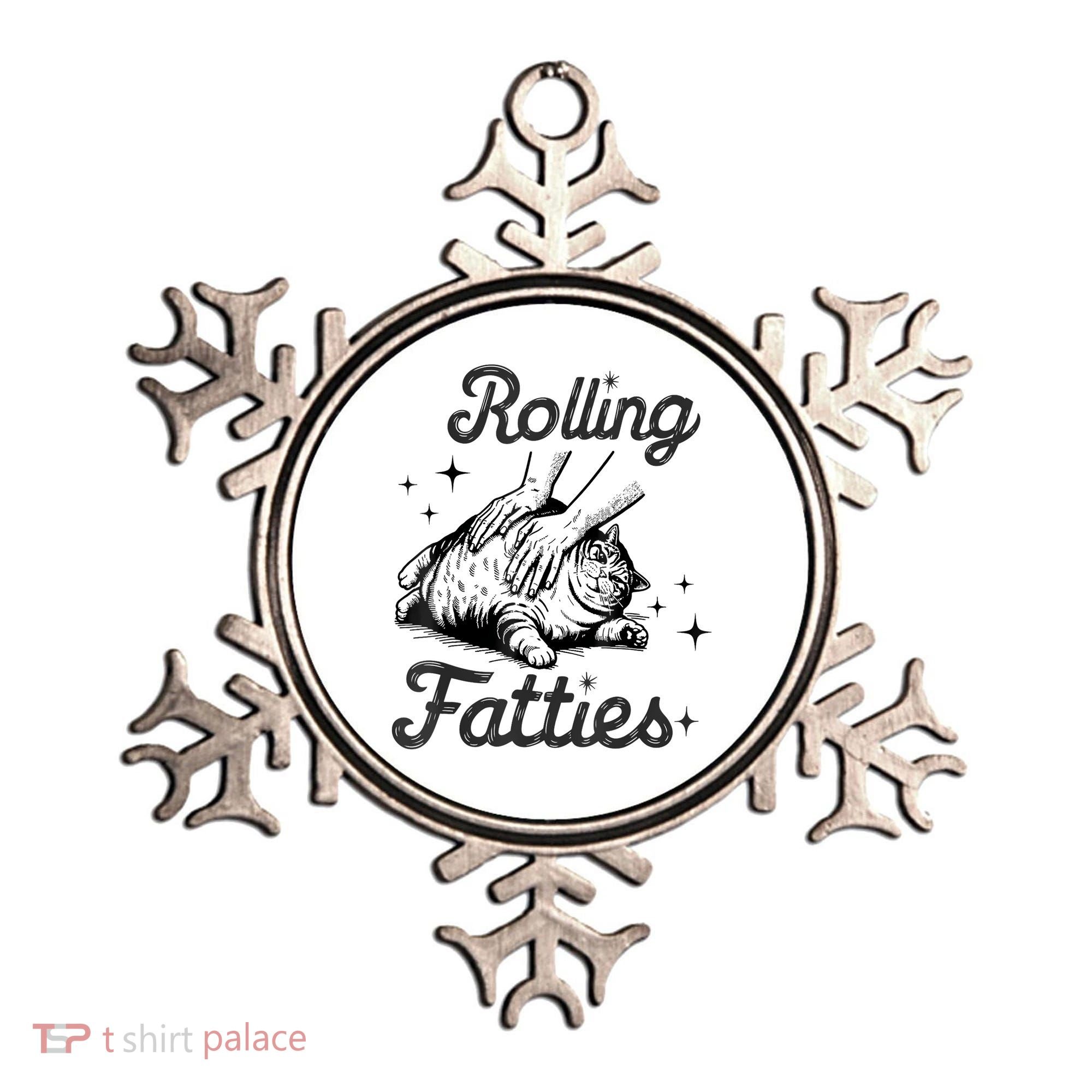 Rolling Fatties Cat Funny Cute Cat Lover Kitten Owner Kitty Ornament