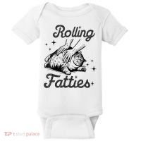 Rolling Fatties Cat Funny Cute Cat Lover Kitten Owner Kitty Baby Bodysuit thumb 0