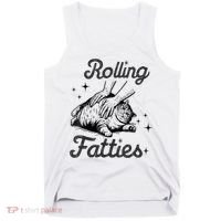 Rolling Fatties Cat Funny Cute Cat Lover Kitten Owner Kitty Tank Top thumb 0