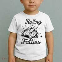 Rolling Fatties Cat Funny Cute Cat Lover Kitten Owner Kitty Toddler T-Shirt thumb 2