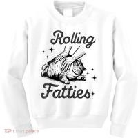 Rolling Fatties Cat Funny Cute Cat Lover Kitten Owner Kitty Kids Sweatshirt thumb 0