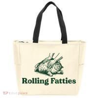 Rolling Fatties Cat Funny Cute Cat Lover Kitten Owner Kitty Tote Bag thumb 0