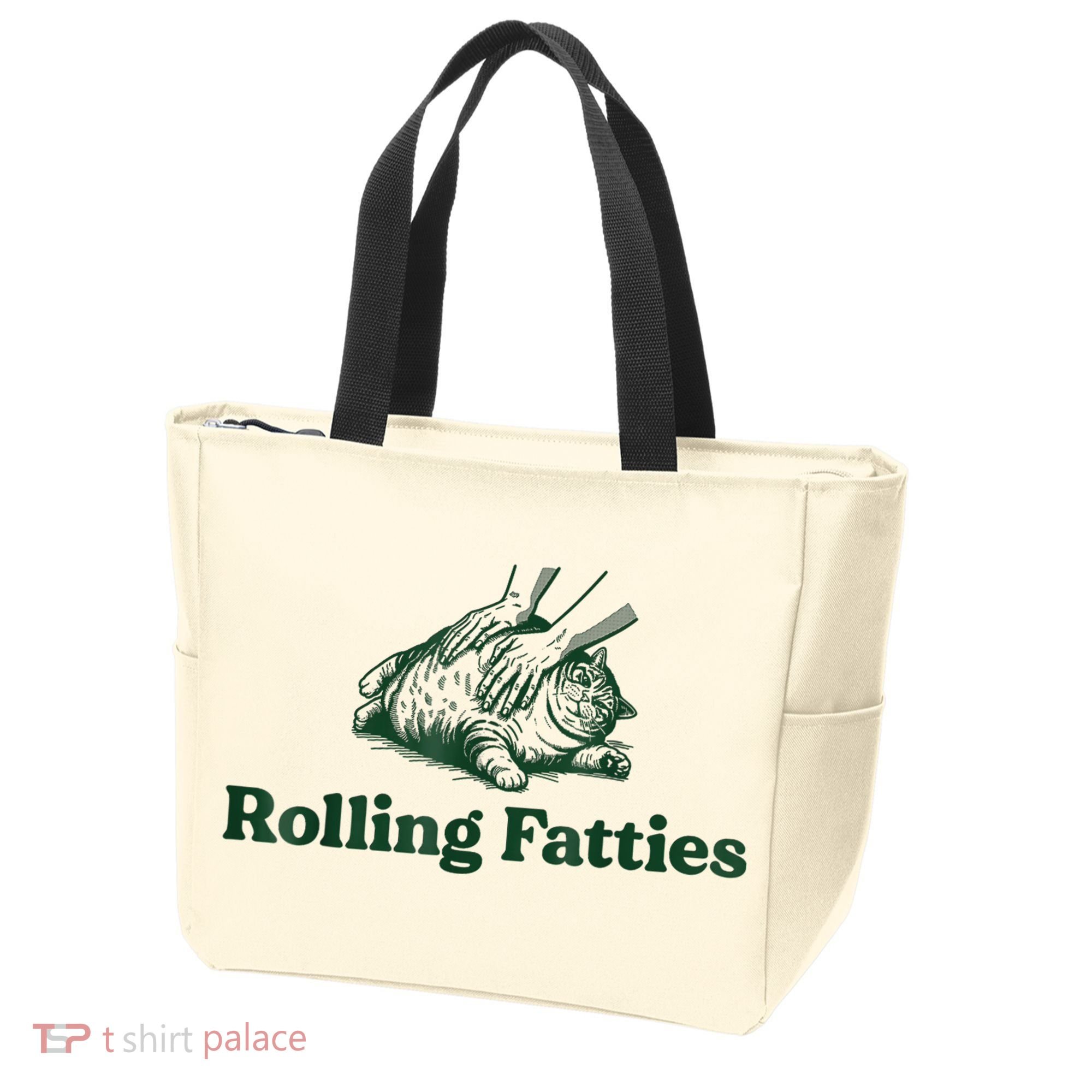 Rolling Fatties Cat Funny Cute Cat Lover Kitten Owner Kitty Tote Bag