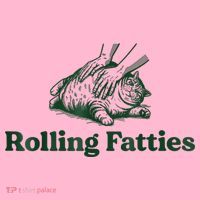 Rolling Fatties Cat Funny Cute Cat Lover Kitten Owner Kitty Coaster thumb 2