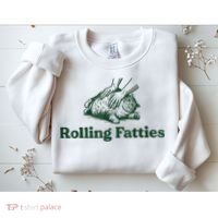 Rolling Fatties Cat Funny Cute Cat Lover Kitten Owner Kitty Sweatshirt thumb 2