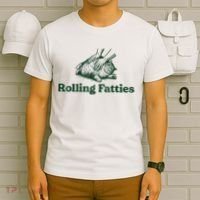 Rolling Fatties Cat Funny Cute Cat Lover Kitten Owner Kitty T-Shirt thumb 6