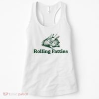 Rolling Fatties Cat Funny Cute Cat Lover Kitten Owner Kitty Women's Tank Top thumb 0