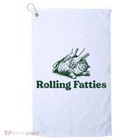 Rolling Fatties Cat Funny Cute Cat Lover Kitten Owner Kitty Golf Towel thumb 0